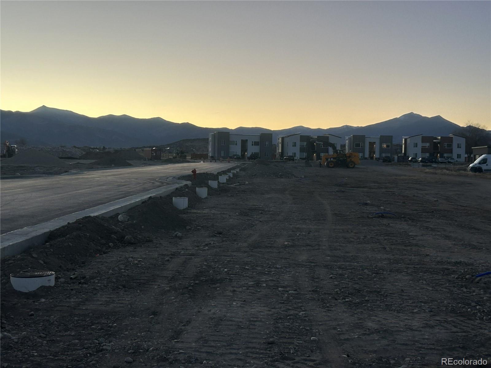 a view of an outdoor space with mountain view