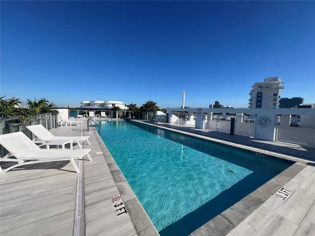 a terrace with a water view