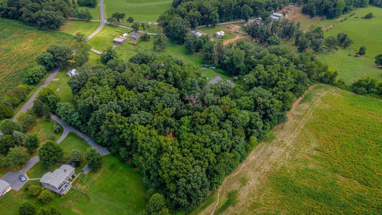 1557 Rinacas Corner Road Shenandoah, VA 22849 - Photo 32 of 32 an aerial view of residential houses with outdoor space and trees