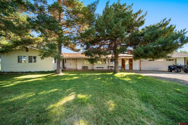 a view of a house with a backyard