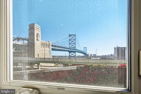 a view of a building from a window