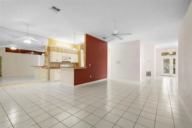 a view of kitchen with windows