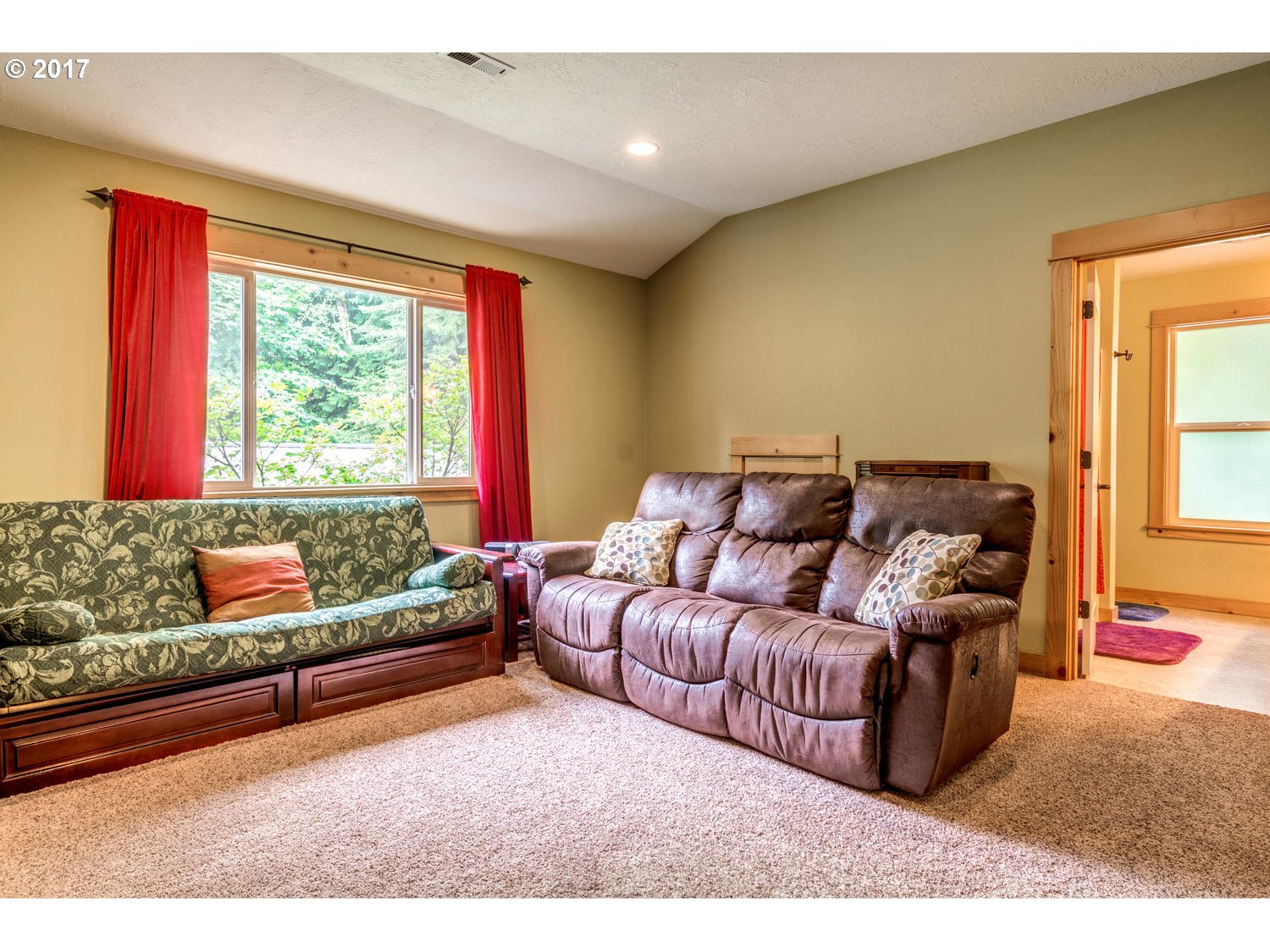 64877 East Pine Tree Way Rhododendron, OR 97049 - Photo 15 of 29 a living room with furniture and a large window