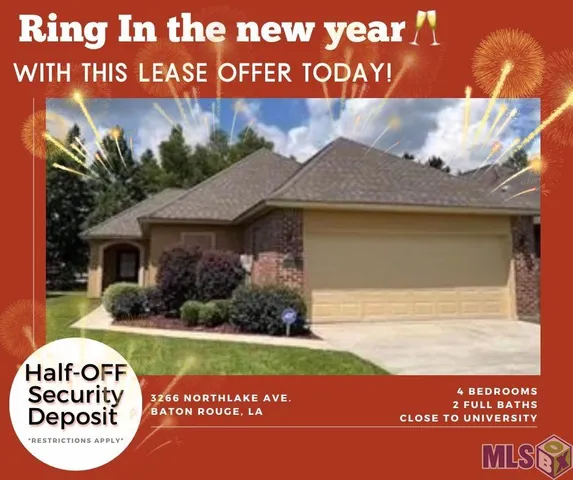 $1,950 | 3266 Northlake Avenue, Baton Rouge, LA 70810