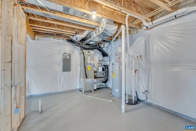 a view of empty room with stairs