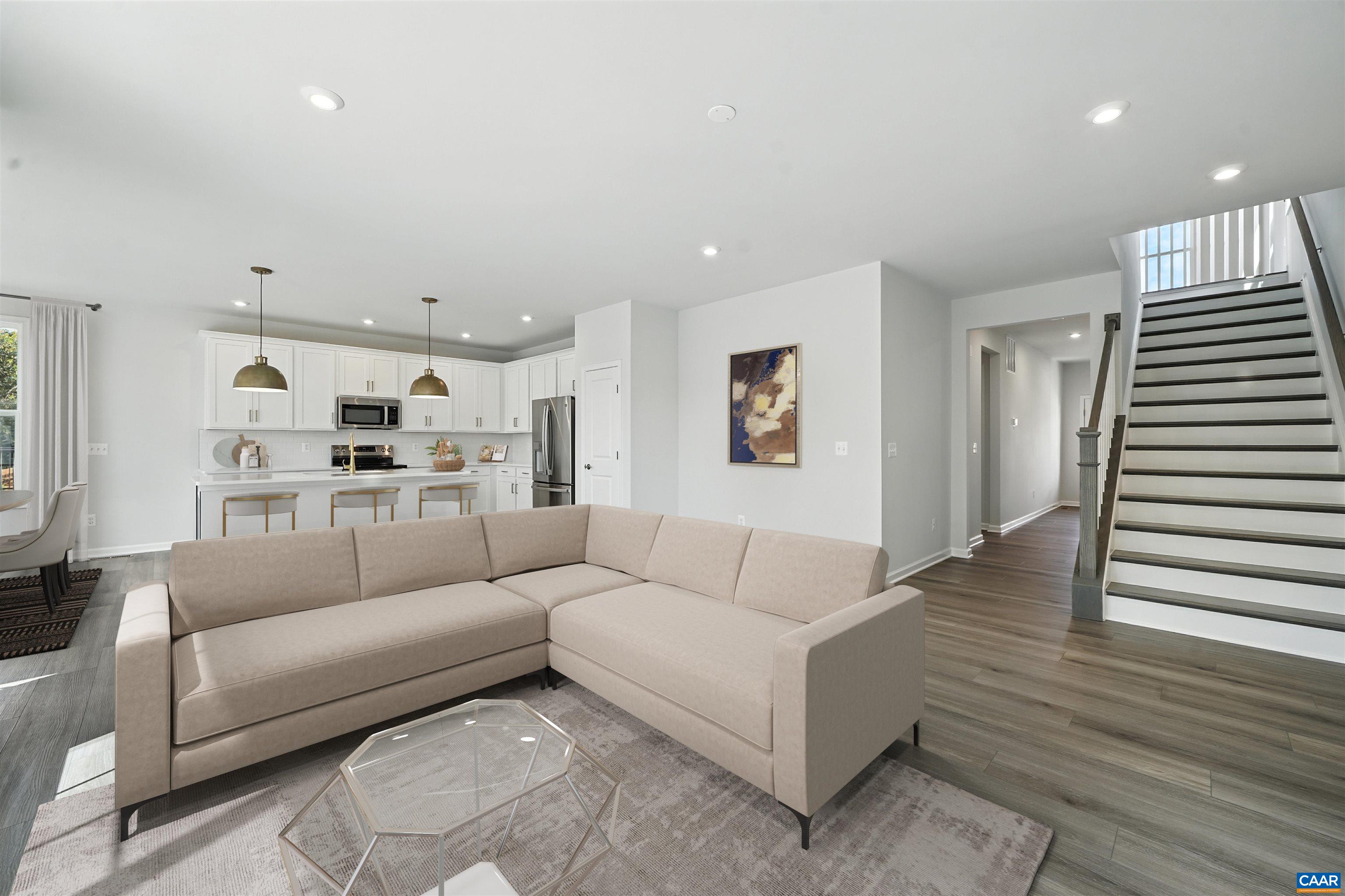 3071 Rambling Brk Lane Crozet, VA 22932 - Photo 3 of 38 a living room with furniture and view of kitchen