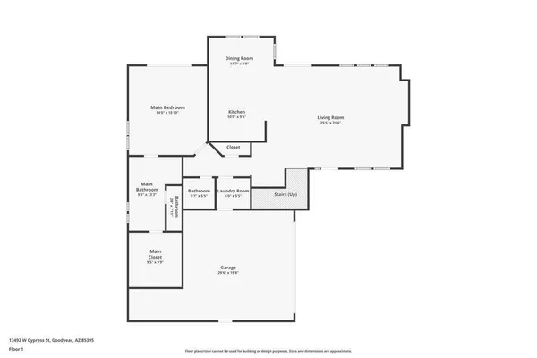 $2,410 | 13492 West Cypress Street, Goodyear, AZ 85395