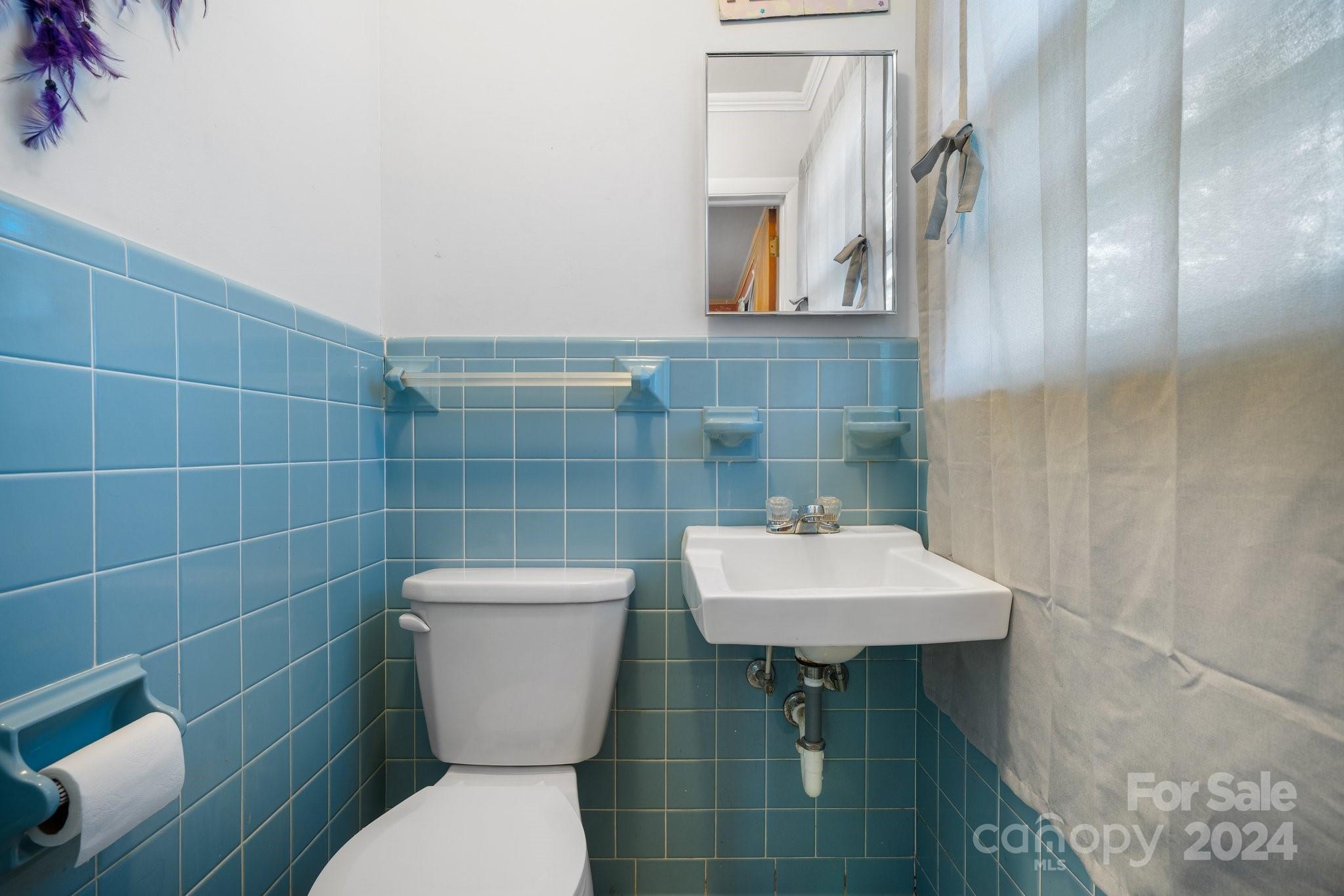 1675 Morningside Drive Newton, NC 28658 - Photo 16 of 36 a bathroom with a sink a toilet and a mirror