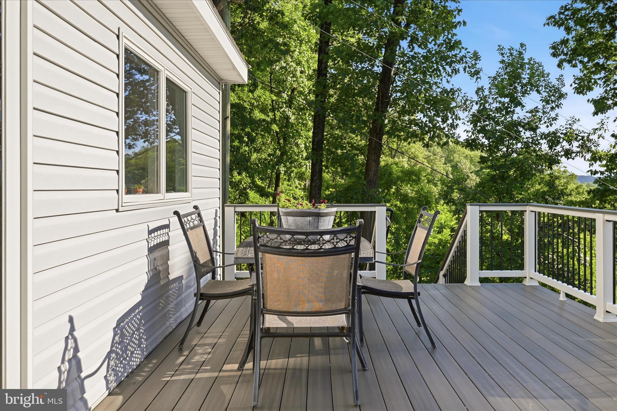 500 Delicious Road Linden, VA 22642 - Photo 37 of 80 a view of a deck with chair and wooden floor