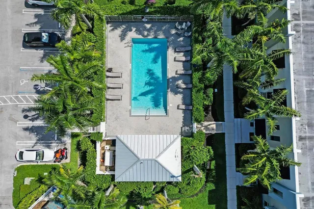 an outdoor space with plants