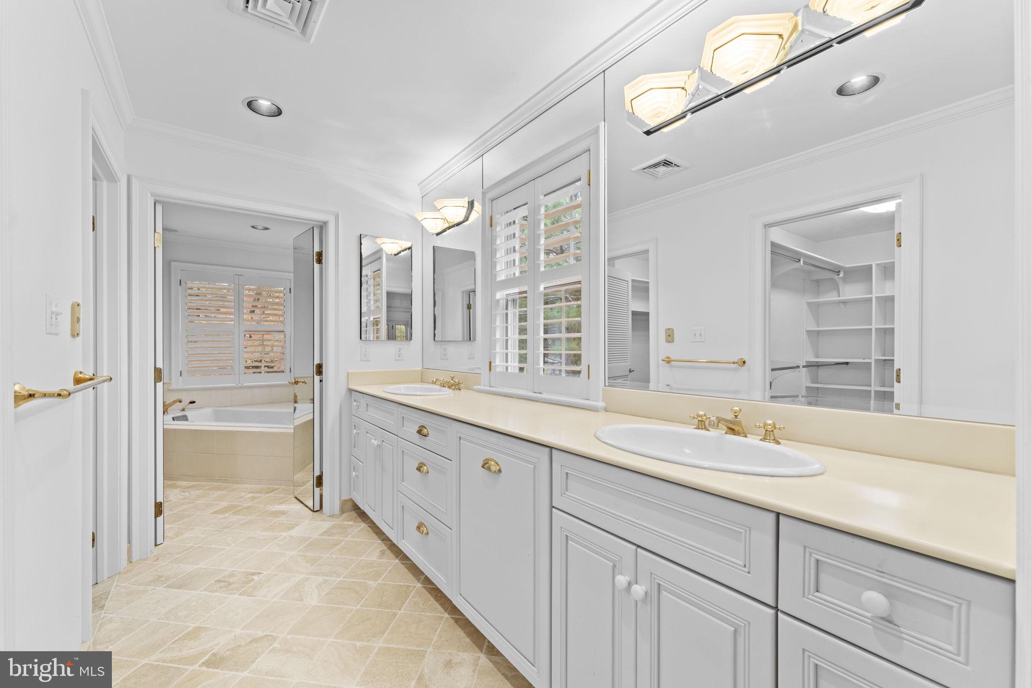 841 Mt Moro Road Villanova, PA 19085 - Photo 29 of 63 a spacious bathroom with a granite countertop sink mirror and double