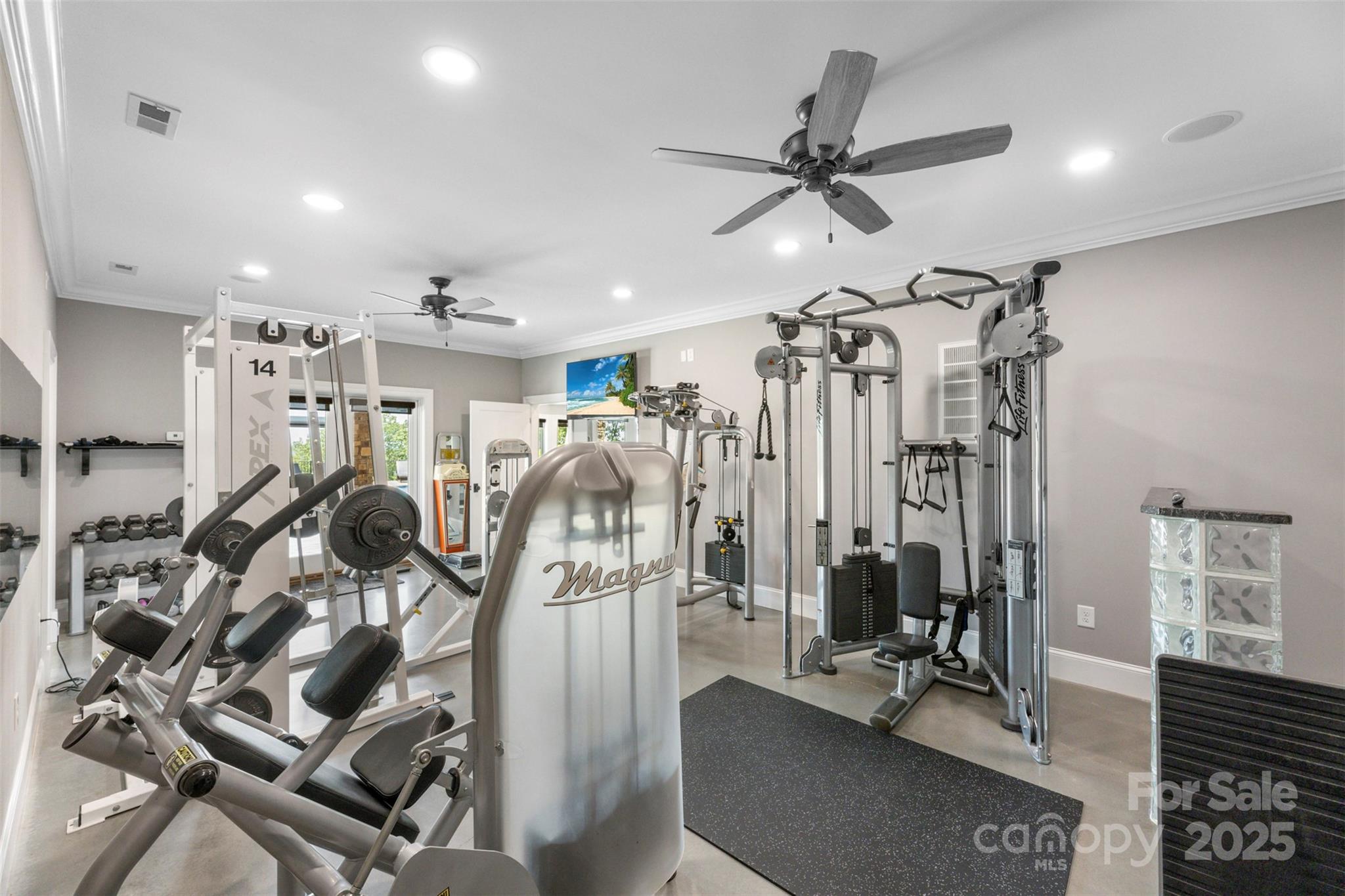 605 Recore Rdg Road Bessemer City, NC 28016 - Photo 32 of 48 a view of a room with gym equipment