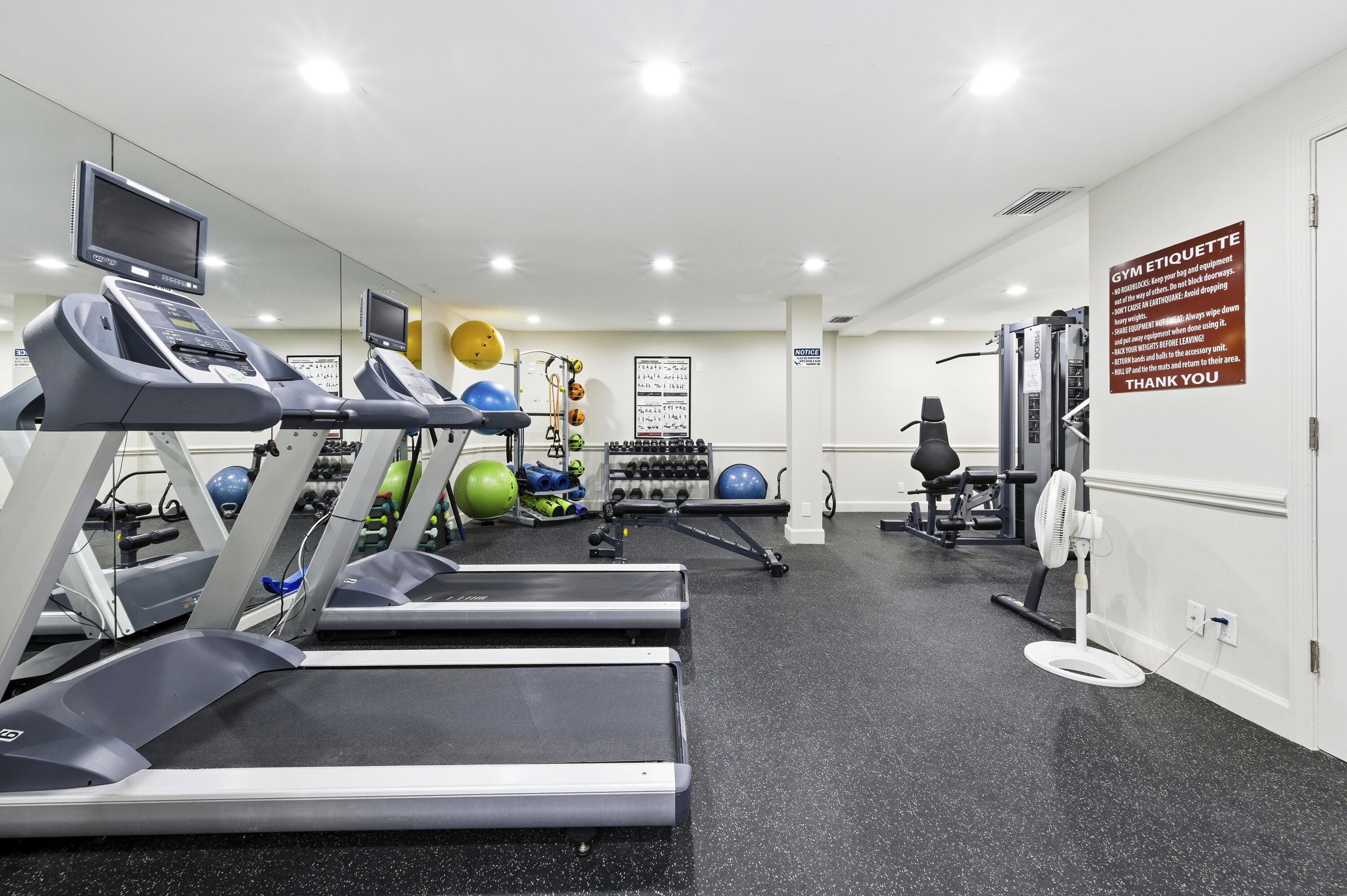 3300 South Ocean Boulevard, Unit 103S Palm Beach, FL 33480 - Photo 17 of 20 a view of a room with gym equipment