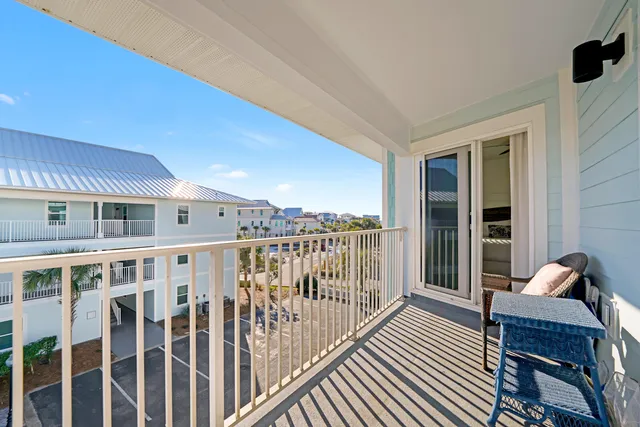 a city view with tall buildings