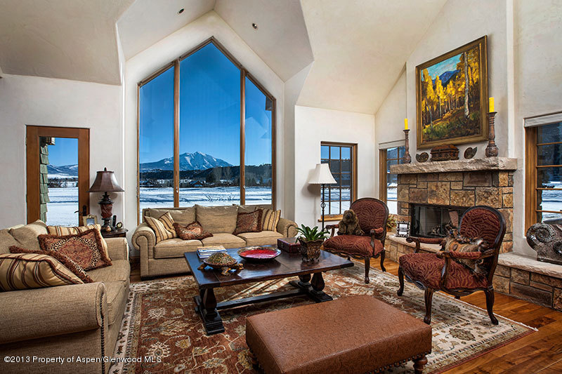 572 Diamond A Ranch Road Carbondale, CO 81623 - Photo 6 of 27 a living room with furniture and a fireplace
