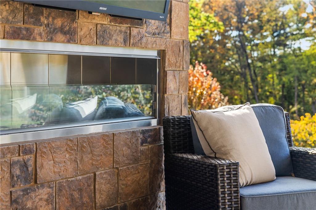 10485 Grubbs Road Wexford, PA 15090 - Photo 16 of 50 Close up view of the covered patio's exterior fireplace