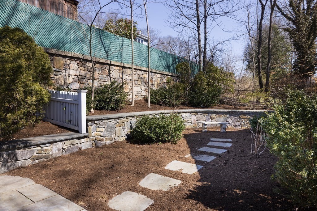 208 South Street Brookline, MA 02467 - Photo 29 of 30 a view of a backyard with plants