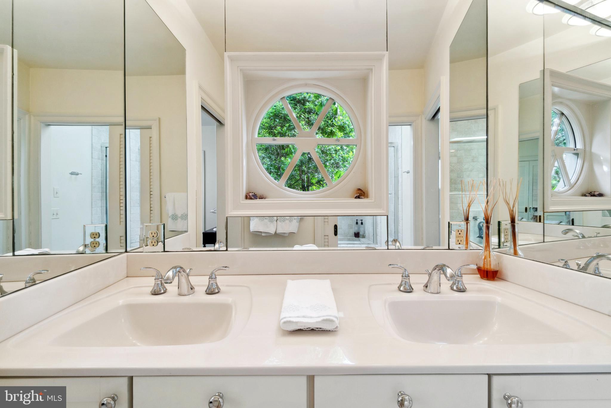 9791 Pintail Place St. Michaels, MD 21663 - Photo 32 of 80 a bathroom with a sink and a large mirror