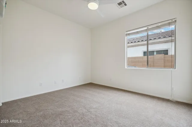 an empty room with a window