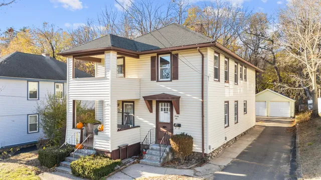 a front view of a house with balcony