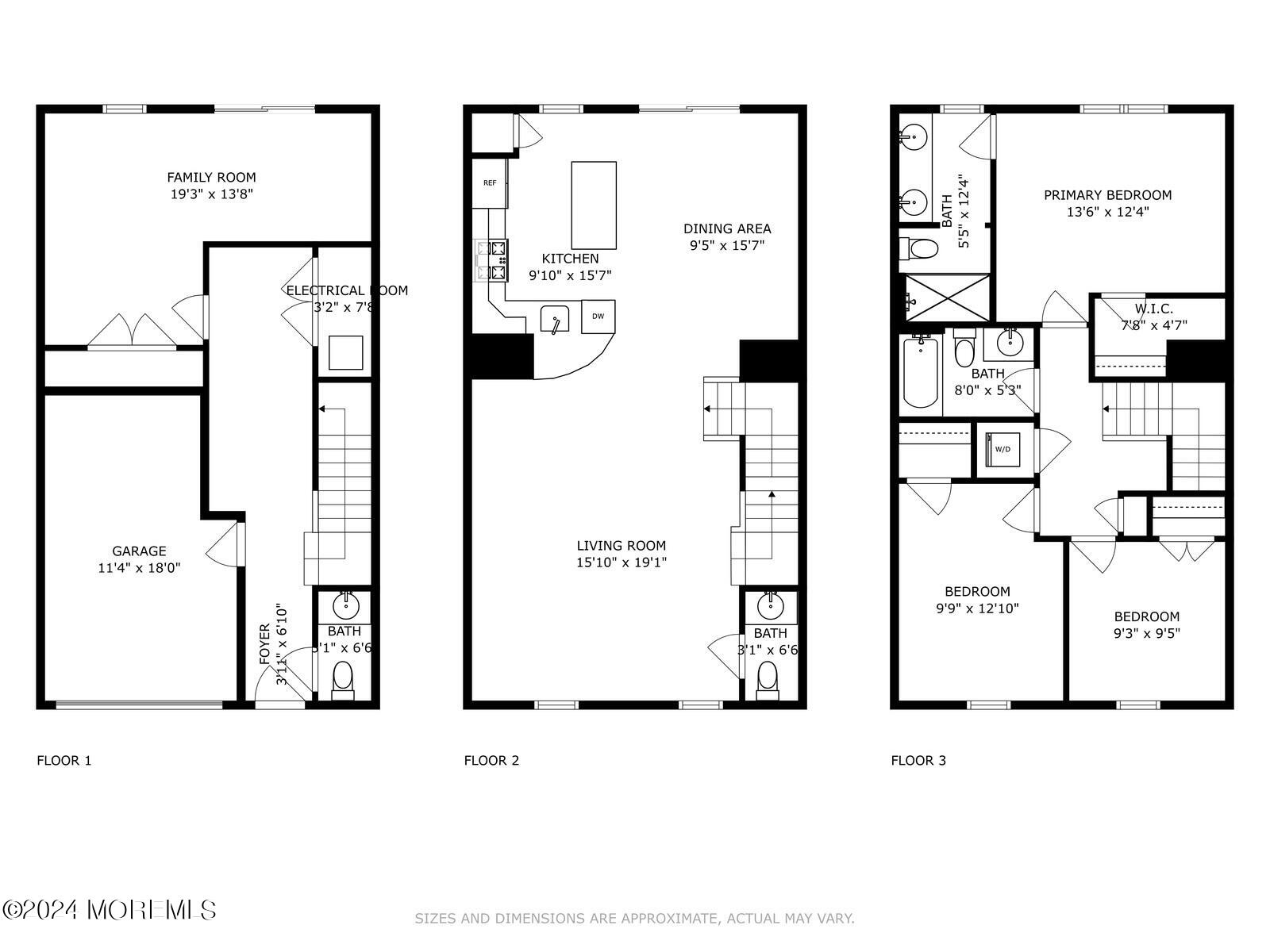 309 Revival Road Brick, NJ 08723 - Photo 34 of 37 a black and white photo of a floor plan