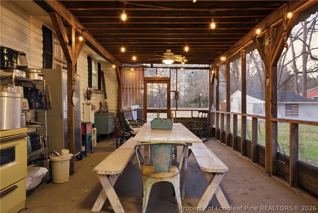 732 County Line Road Roseboro, NC 28382 - Photo 22 of 30 a outdoor space with lots of furniture and shower
