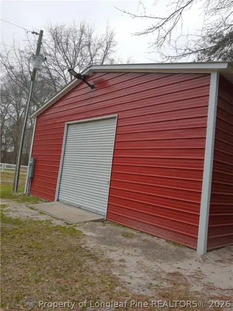 a backyard of a house