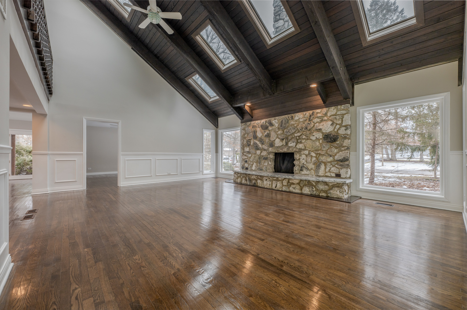 129 Cornwall Drive Crete, IL 60417 - Photo 20 of 52 a view of empty room with wooden floor and fireplace