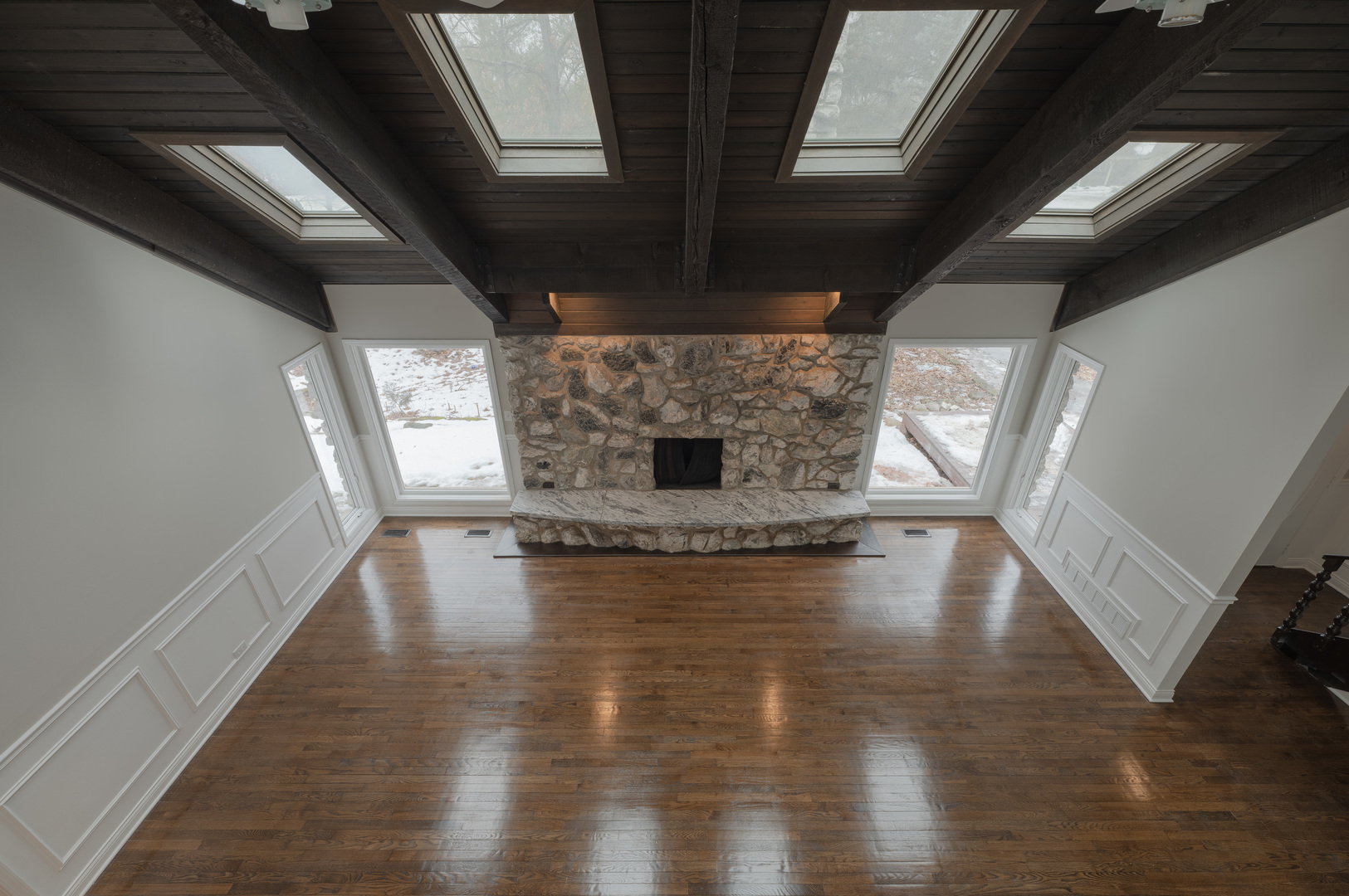 129 Cornwall Drive Crete, IL 60417 - Photo 35 of 52 a view of dining room with wooden floor and fireplace