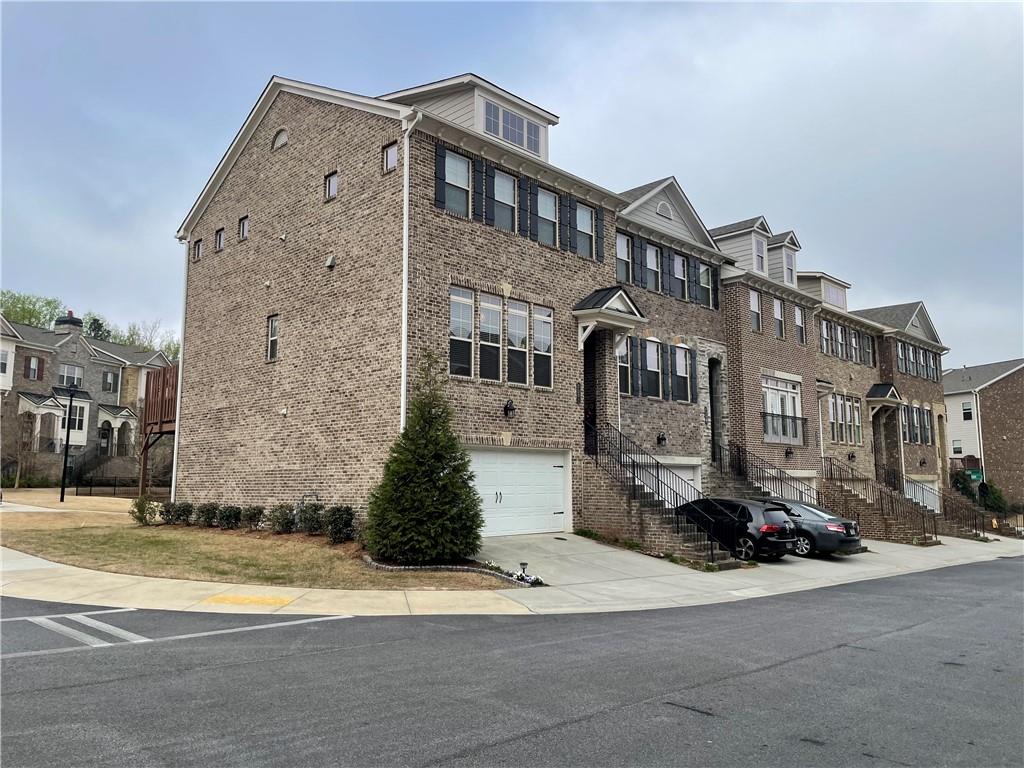 a front view of a building