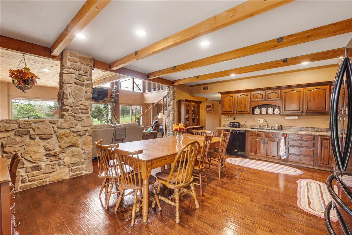 48 Mt Lebanon Road Lawrenceburg, TN 38464 - Photo 41 of 85 a view of a dining area with furniture window and wooden floor