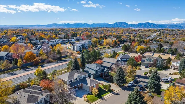 an aerial view of residential building and city view