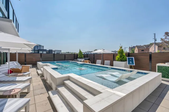 a outdoor space with patio furniture