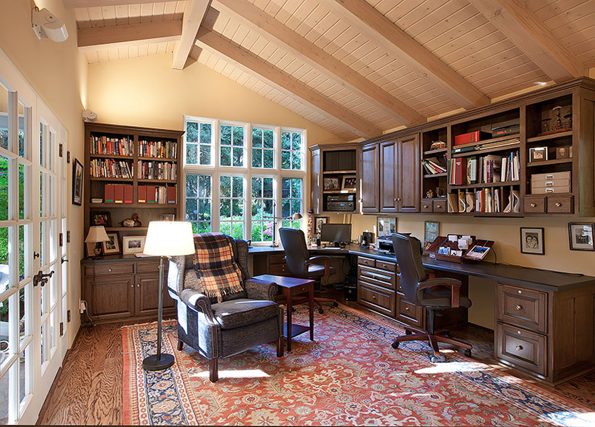 2140 Veloz Drive Montecito, CA 93108 - Photo 4 of 16 a living room with furniture a rug and a bookshelf