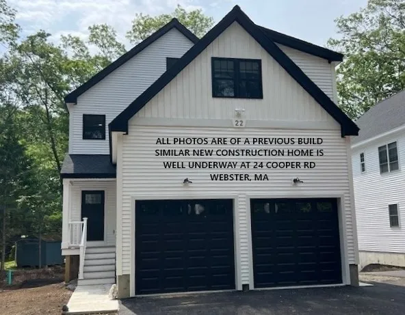 a view of a house with a garage