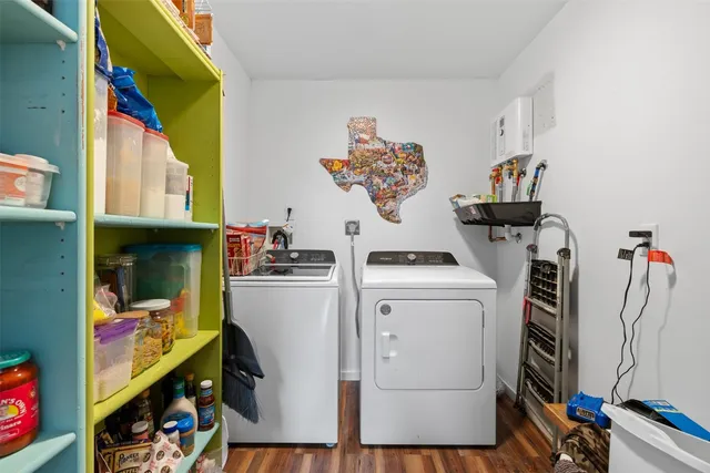 a room with storage and utility