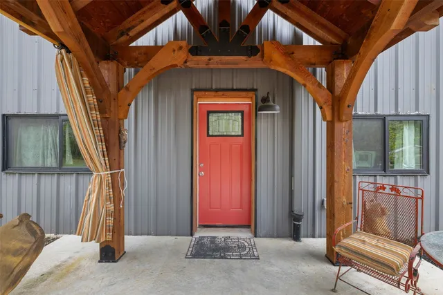 a view of front door of house