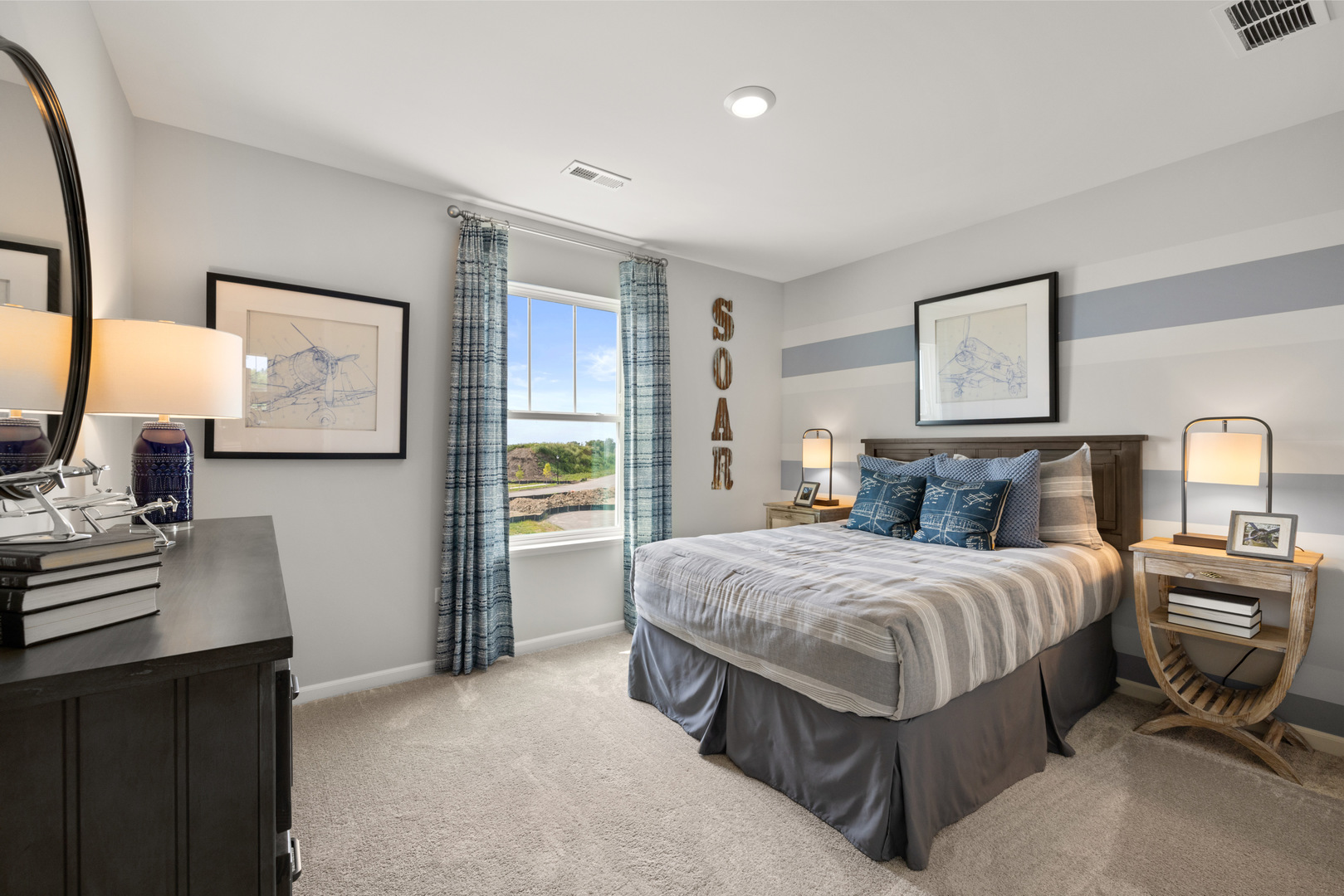 557 Wolverine Drive Aurora, IL 60502 - Photo 23 of 30 a bedroom with a bed and a desk