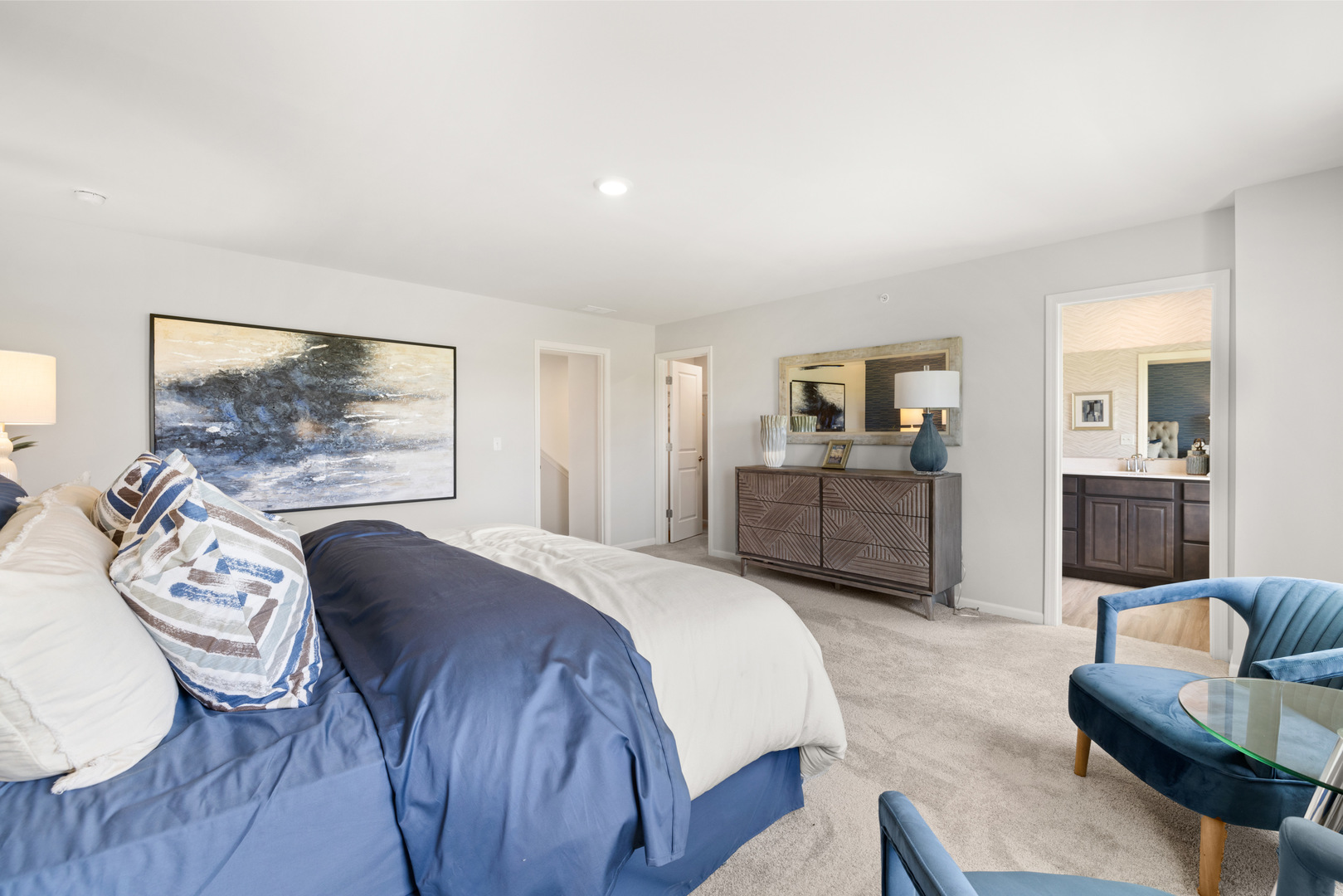 557 Wolverine Drive Aurora, IL 60502 - Photo 26 of 30 a spacious bedroom with a bed and wooden floor