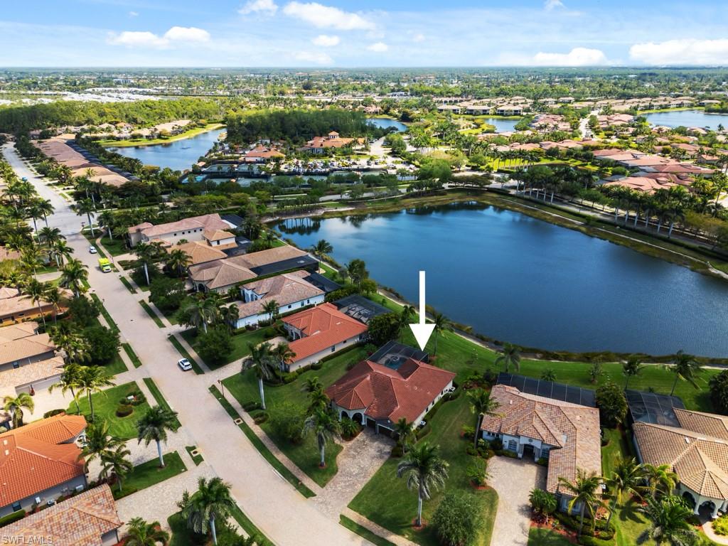 9430 Italia Way Naples, FL 34113 - Photo 40 of 47 Birds eye view of property with a water view and a residential view