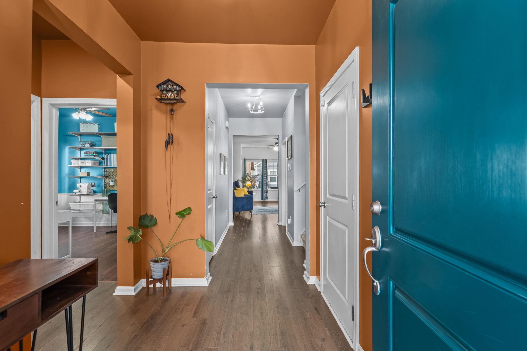 201 Craigflower Court Longs, SC 29568 - Photo 4 of 35 Entrance foyer featuring dark wood-style floors and a ceiling fan