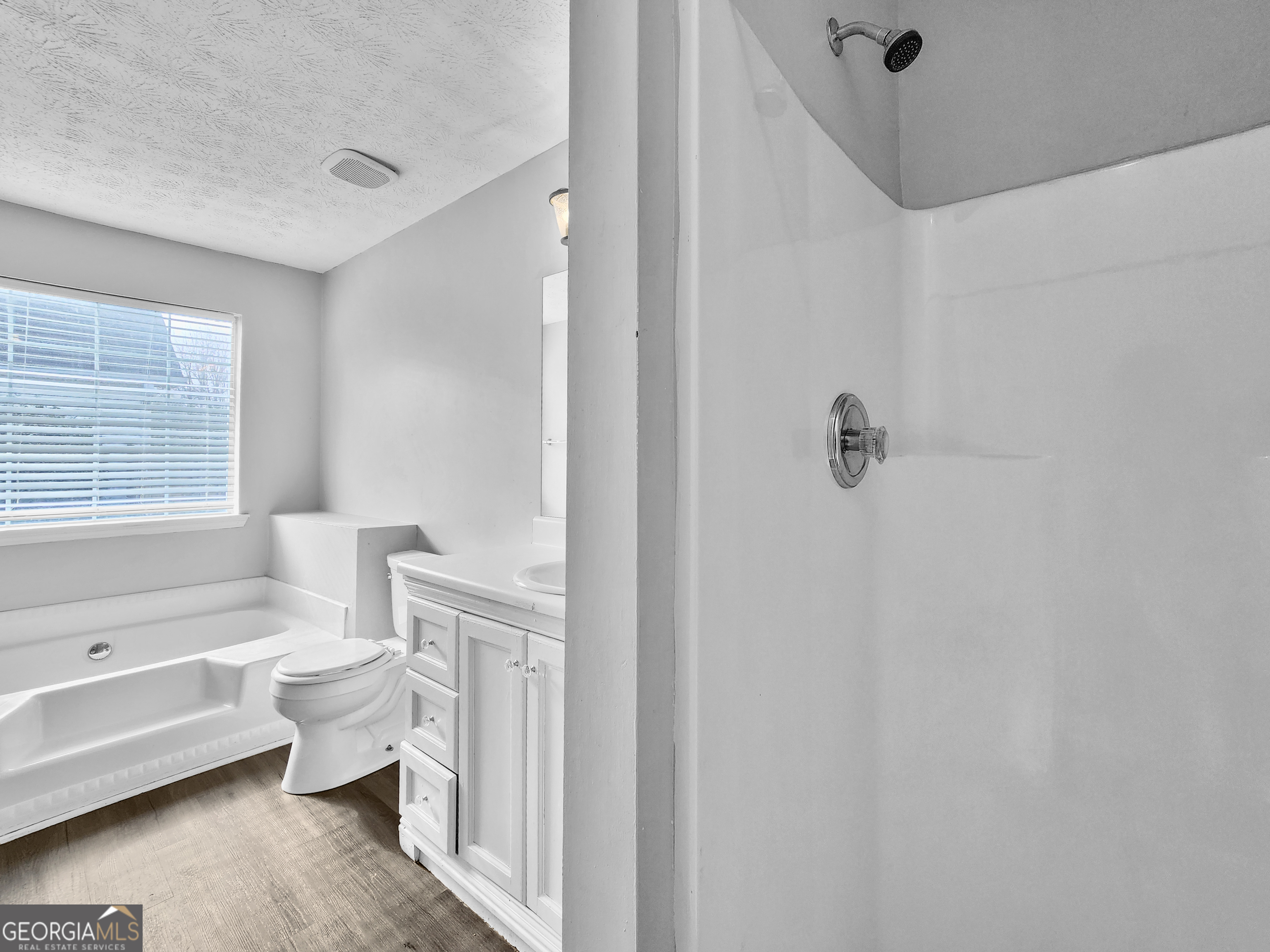 5855 Creekside Drive Rex, GA 30273 - Photo 11 of 18 a bathroom with a toilet sink and a bathtub