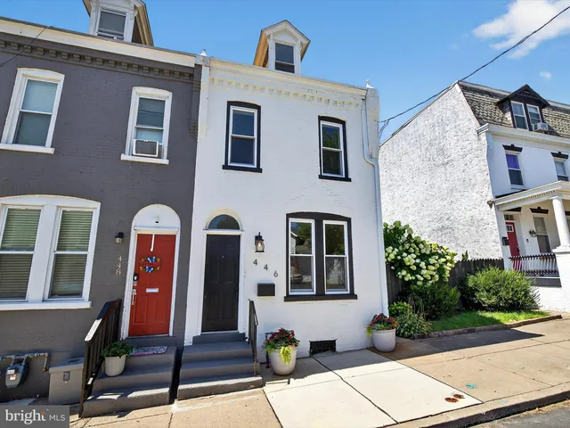 a front view of multiple houses