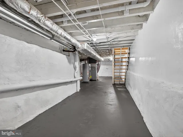 a view of a room with stairs