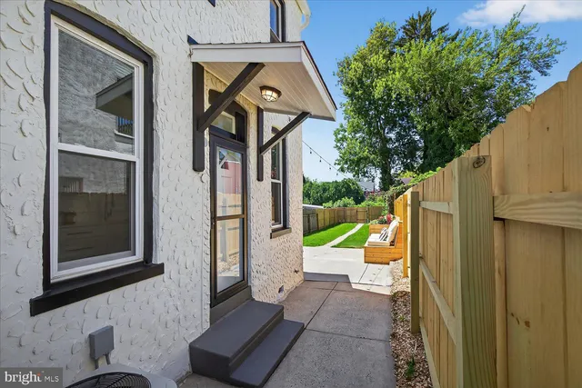 a view of a door with a outdoor space