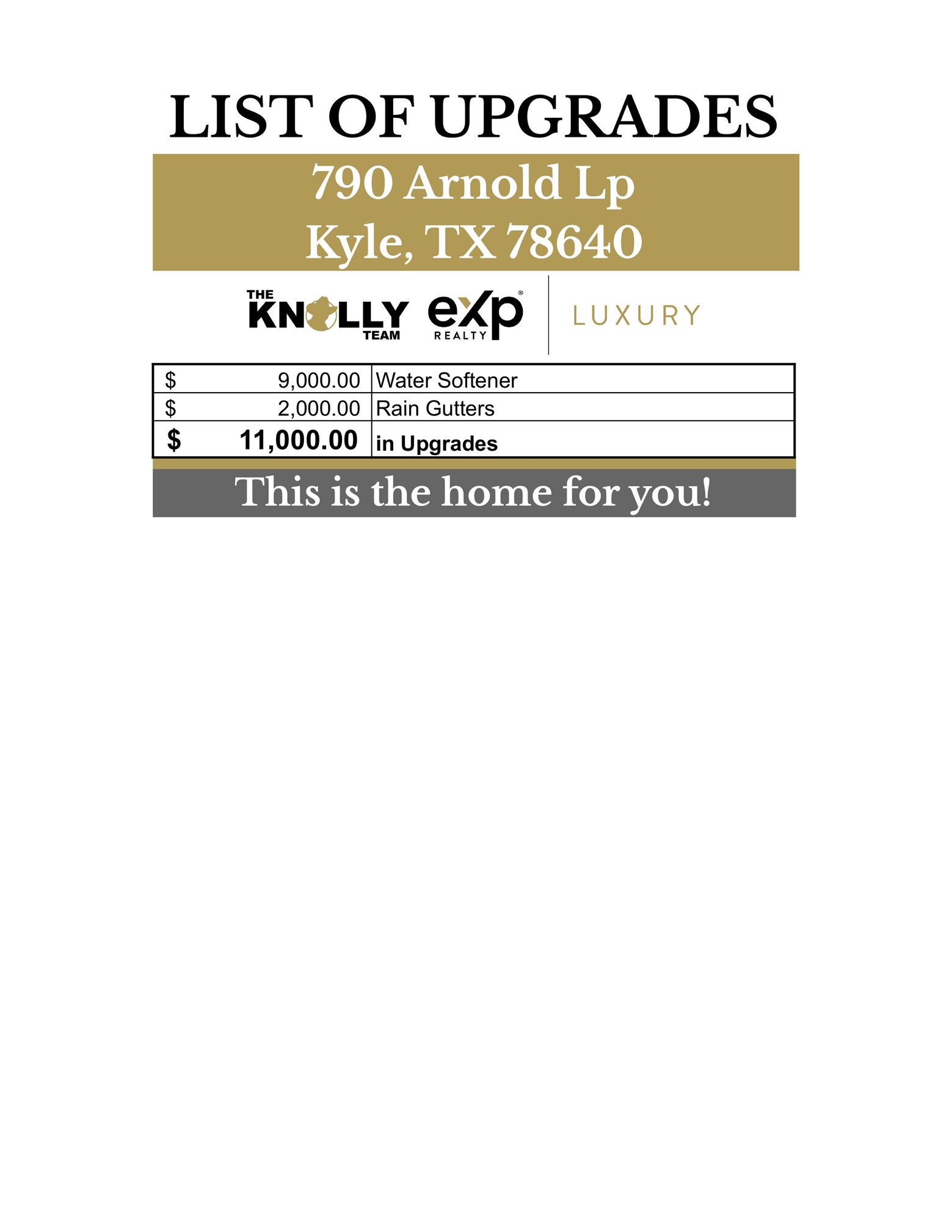 790 Arnold Loop Kyle, TX 78640 - Photo 36 of 36 List of Upgrades