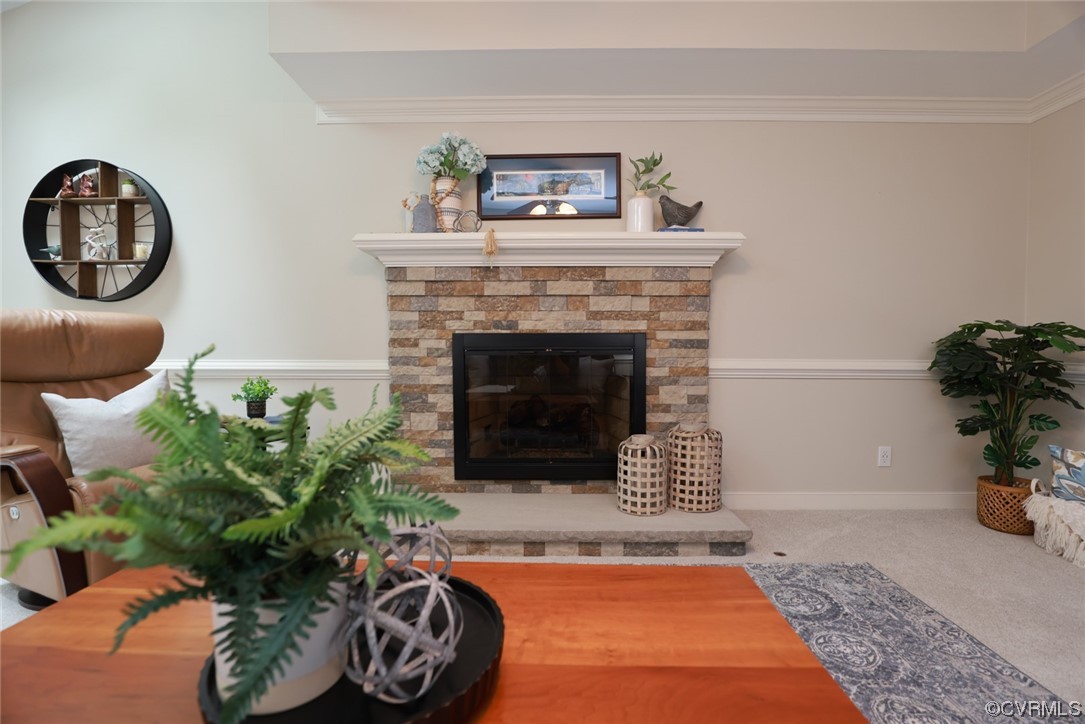 6314 Walnut Bend Drive Midlothian, VA 23112 - Photo 17 of 50 a living room with furniture and a fireplace