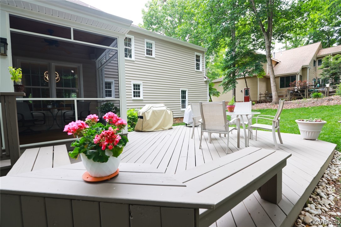 6314 Walnut Bend Drive Midlothian, VA 23112 - Photo 34 of 50 a view of a tables and chairs in back yard of a house