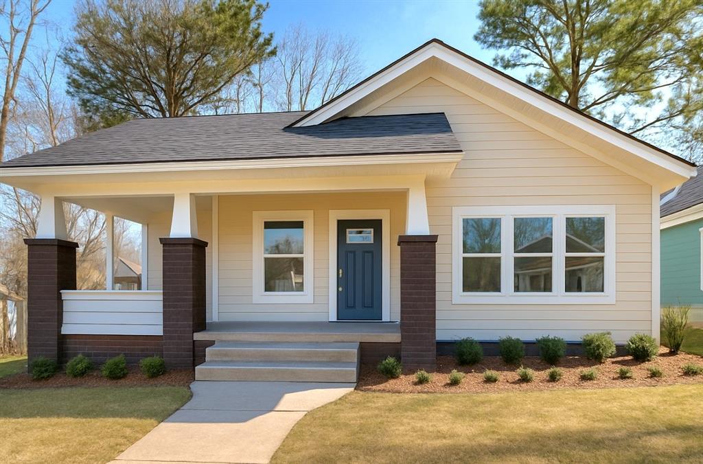 a front view of a house