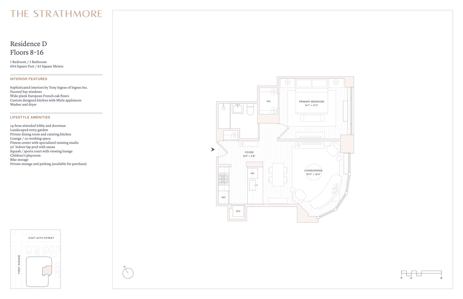 400 East 84th Street, Unit 9D Manhattan, NY 10028 - Photo 4 of 4 a picture of a floor plan